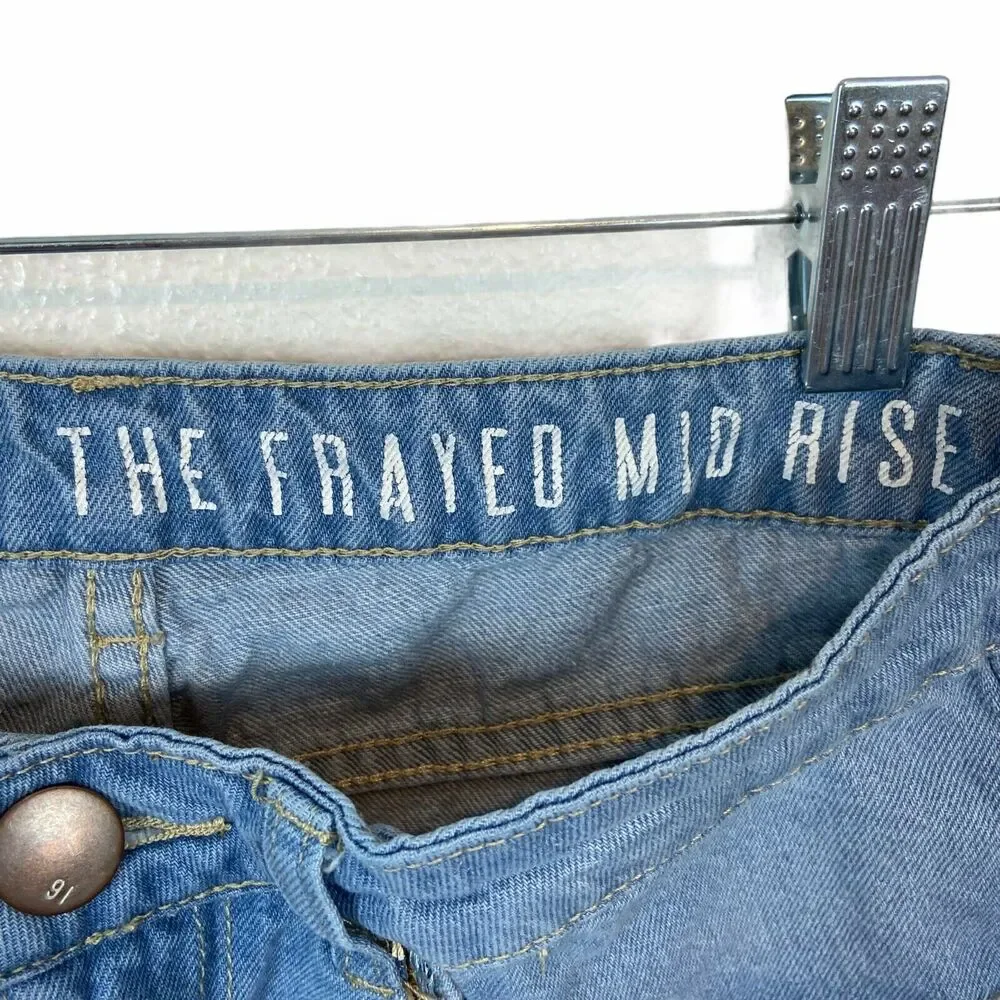 Cotton On Denim Shorts Cut-Off Embroidered Jean  sz 2 Booty Shorts Festival